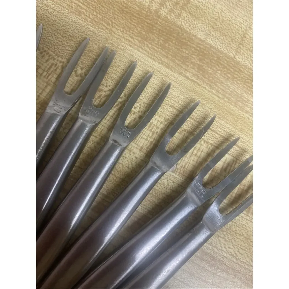 Set Of 7 Stainless Steel Kalmar Designs Appetizer Corn Skewer Cocktail Forks MCM